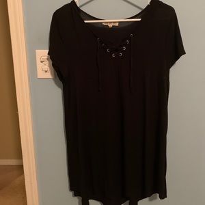Pink Rose black top